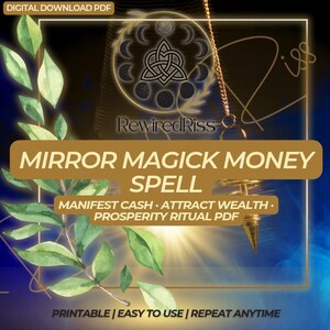 Mirror Magick Money Spell PDF | Digital Abundance Ritual Guide | Prosperity & Wealth Attraction Spellwork | Easy Witchcraft