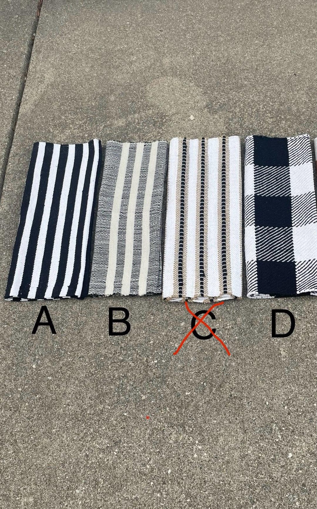 Layering Rug, Striped Porch Decor Rug (24x36 or 2x3) - Etsy