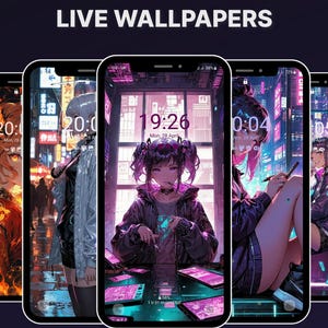 5 Anime Girl Live Phone Wallpaper MP4 & JPG for Android | Cute Anime Home Screen And Lock Screen Background