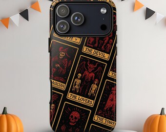 Spooky Tarot Card Apple iPhone Phone Case: Gothic Halloween Accessory