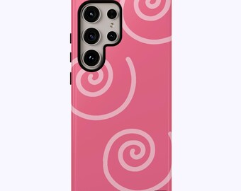 Organic Twirl Lines Phone Case: Protective Cover | Fit for Samsung Galaxy S26, S25 Ultra, S24 Plus, S24 Ultra, S23 Plus, S22, S20 and More