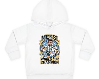 Felpa con cappuccio/maglione per bambini con l'illustrazione del campione di calcio Messi