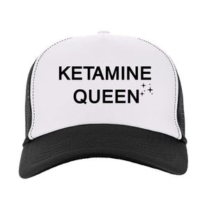 Ketamine Queen Trucker Hat | Funny Party Hat, Mesh Back Summer Hat, Edgy Party Cap, Adjustable Snapback Festival Hat