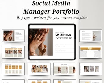 Plantilla de portafolio para gestor de redes sociales: Canva Marketing (descarga digital)