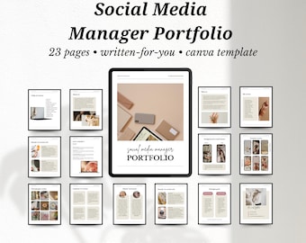 Plantilla de portafolio para gestor de redes sociales: Canva Marketing (descarga digital)