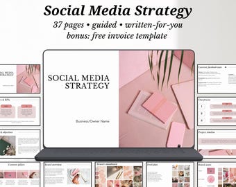Modello di strategia per i social media: proposta di marketing per il cliente (Canva)