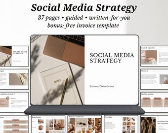 Modello di strategia per i social media: proposta di marketing per il cliente (Canva)
