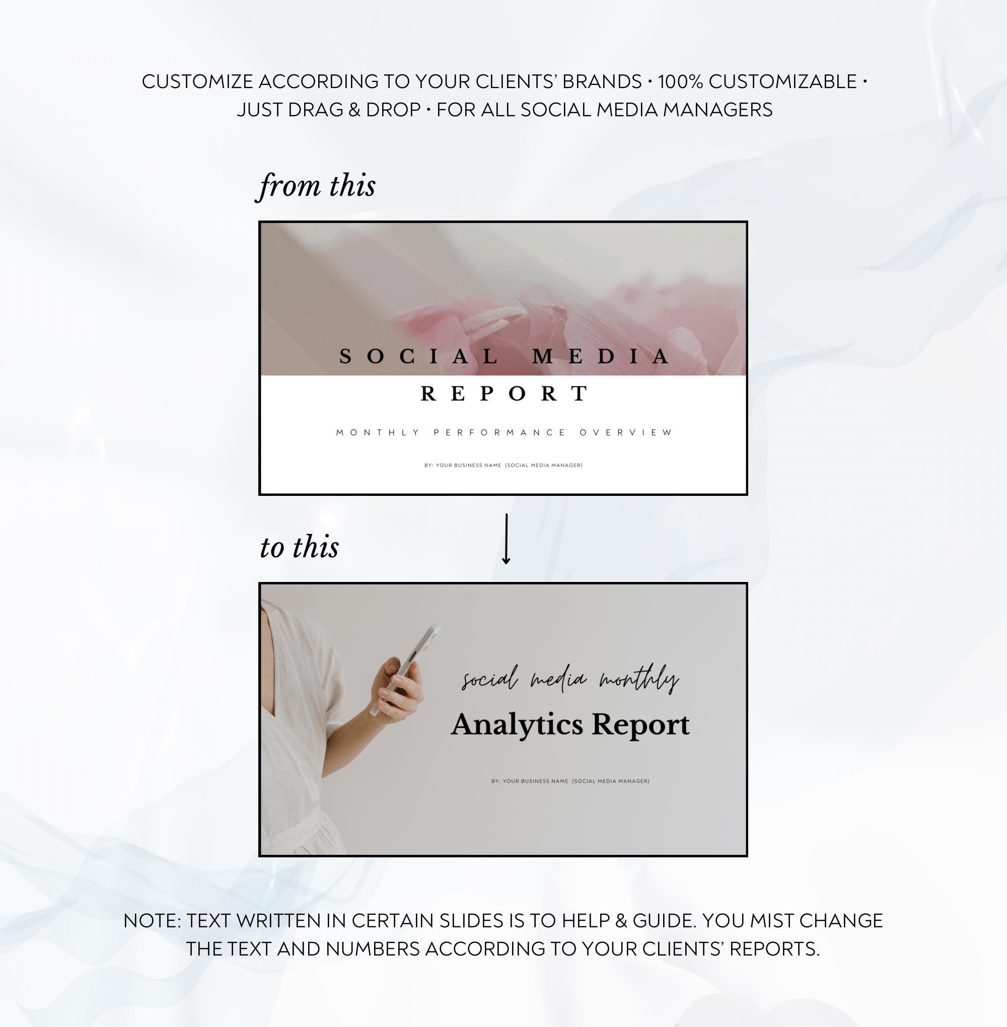Social Media Monthly Analytics Report Template (canva Editable) - Etsy