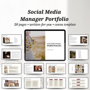 Social Media Manager Portfolio Template • Social Media Agency • Marketing Portfolio Template • Marketing Portfolio • Freelance Portfolio
