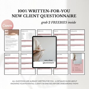 Social Media New Client Questionnaire • New Client Form • Client Onboarding Template • Client Welcome Kit • Social Media Manager Templates