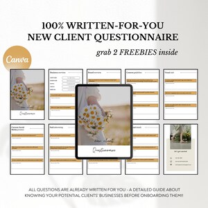 Social Media New Client Questionnaire • New Client Form • Client Onboarding Template • Client Welcome Kit • Social Media Manager Templates