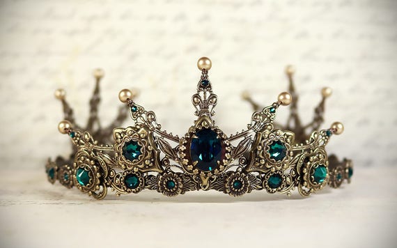 Wedding Crown vintage medieval tiara Medieval Tiara, Renaissance Wedding, Medieval Wedding, Ren  main image 3