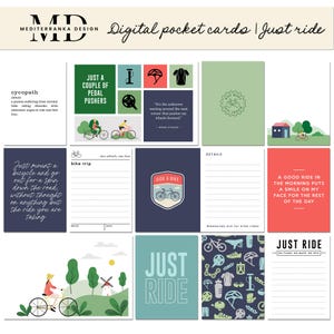 Cartes de visite Just ride | Cartes de journalisation imprimables | Cartes de scrapbooking