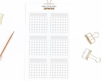 Habit tracker stickers for planners and journals | Tracker Aufkleber