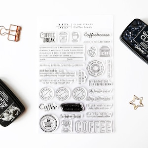 Koffiepauze: clear stamps van fotopolymeer | 6 x 8 (A5)
