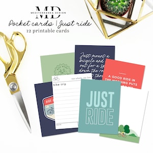 Cartes de visite Just ride | Cartes de journalisation imprimables | Cartes de scrapbooking