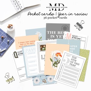 Jahresrückblick Journalkarten | Scrapbooking Karten | Taschenleben Karten | Erinnerungskarten einkleben