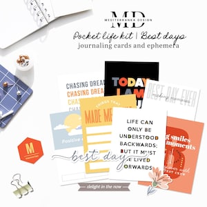 Kit de vie de poche Best Days | Cartes de journalisation et documents éphémères | Kit de scrapbooking | Fournitures de conservation de la mémoire
