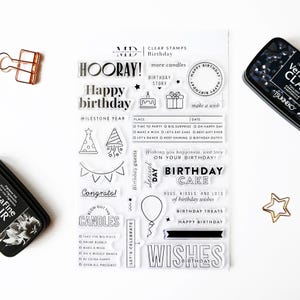 Birthday - Photopolymer clear stamps | 6x8 (A5)