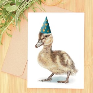 Carte d'anniversaire de canard chéri. Une carte d'anniversaire originale dessinée à la main