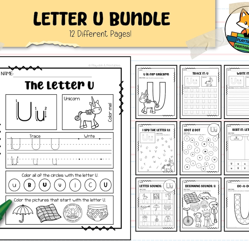Letter U Preschool - Etsy