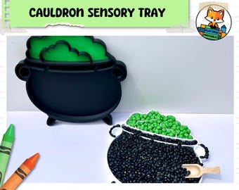 Witch's Cauldron Sensory Tray - Halloween - Montessori - Sensory Bin - Holiday - Halloween (TRAY ONLY)