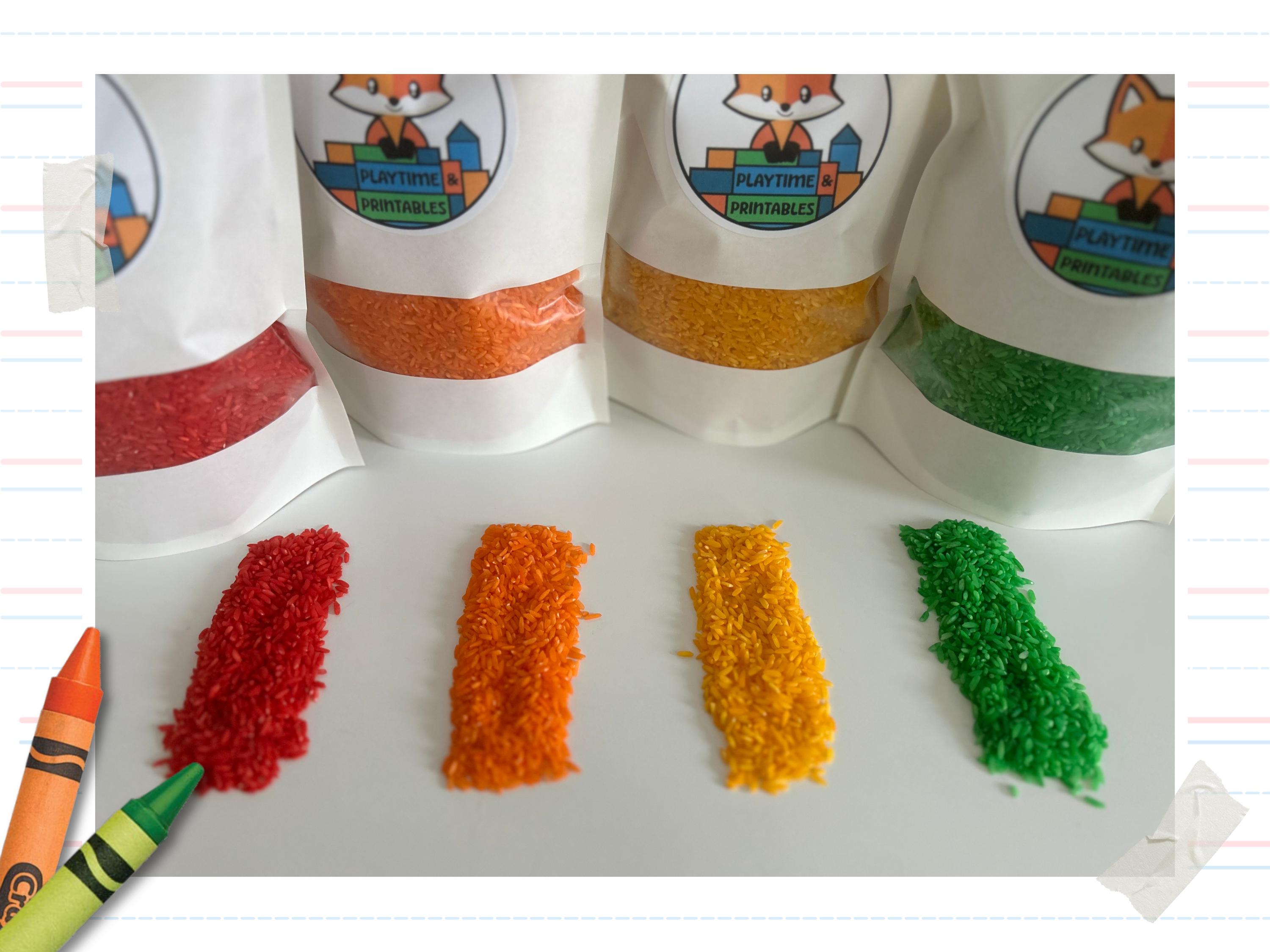 Sensory Bin Filler - Rainbow Colored Rice - Hand Dyed Rice - Sensory ...