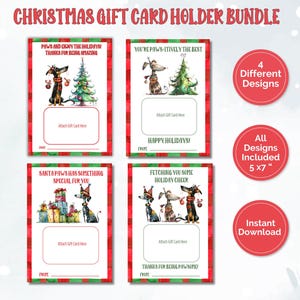 Porte-cartes cadeau de Noël à imprimer, cadeau de remerciement pour professeur, cadeau d'employé, cadeau de collègue, cadeau de chauffeur de bus, cadeau de voisin, cadeau de bricolage