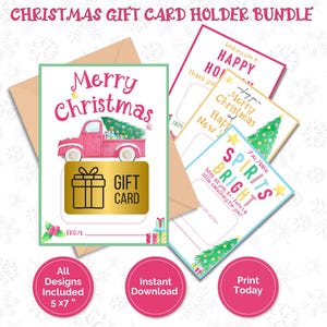 Porte-cartes cadeau à imprimer pour les fêtes, cadeau de remerciement pour professeur, cadeau d'employé, cadeau de collègue, cadeau de chauffeur de bus, cadeau de voisin, cadeau de bricolage