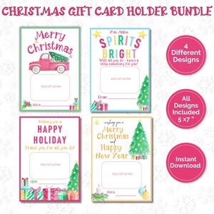 Porte-cartes cadeau à imprimer pour les fêtes, cadeau de remerciement pour professeur, cadeau d'employé, cadeau de collègue, cadeau de chauffeur de bus, cadeau de voisin, cadeau de bricolage