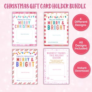 Porte-cartes cadeau de Noël à imprimer, cadeau de remerciement pour professeur, cadeau d'employé, cadeau de collègue, cadeau de chauffeur de bus, cadeau de voisin, cadeau de bricolage