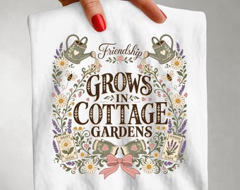 Friend Garden PNG, Friendship Garden Sublimation Design, Best Friend Gift PNG, Cottage Garden Digital Download