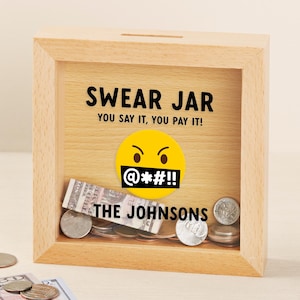 Swear Jar Bank, Money Storage, Personalized Piggy Bank, Funny Children&#39;s Gifts, Funny Adult Gifts, Money Holder, Money Box, Coin Bank
