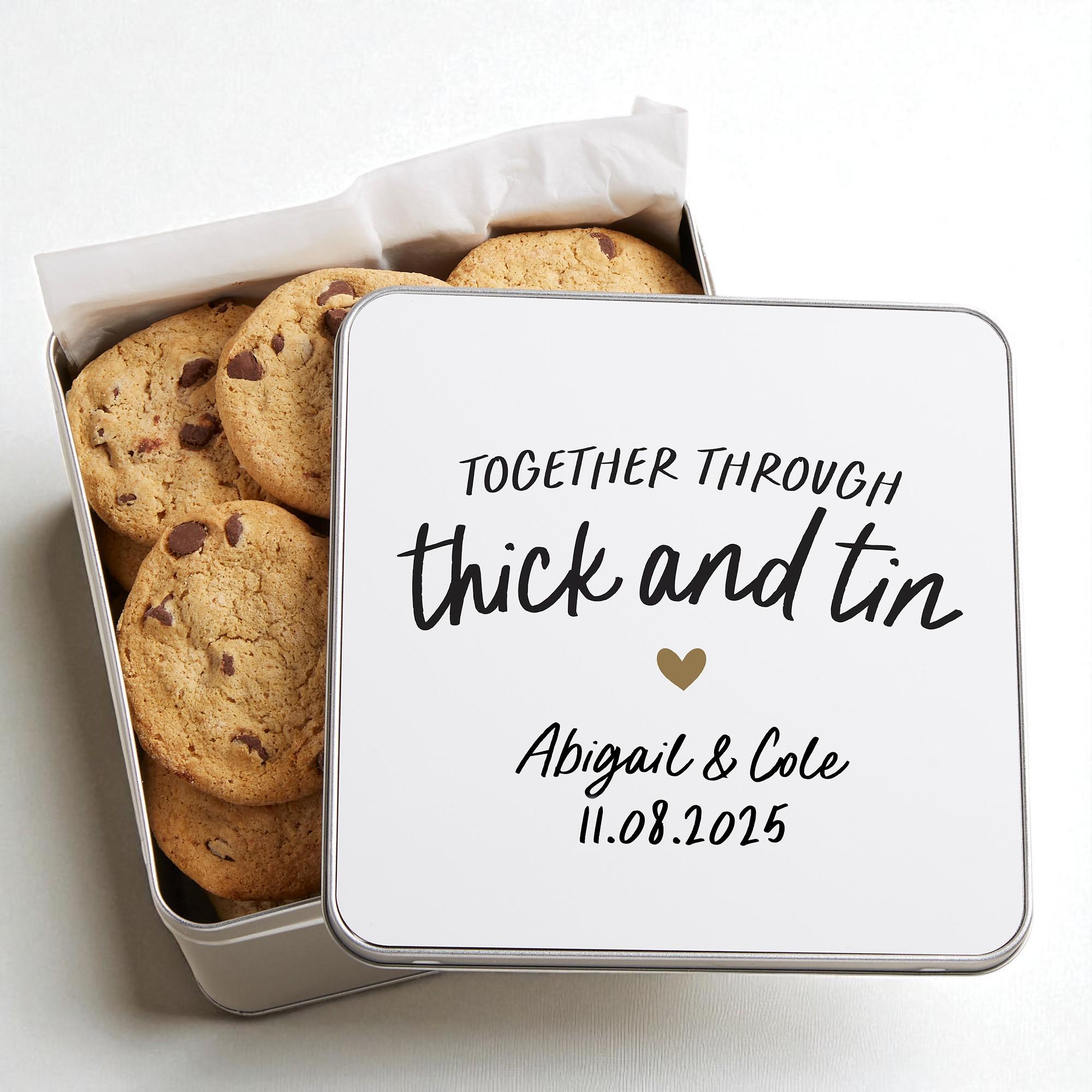 Personalized Matte Aluminum Cookie Tin