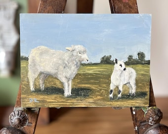 Cornish Sheep At Pasture oil painting - giclee print