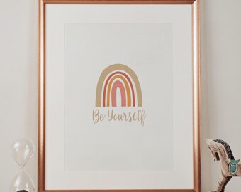 Be Yourself Printable Wall Art | Inspirational Quote Digital Download | Motivational Home Decor | Uplifting Art | Self-Love Wall Art