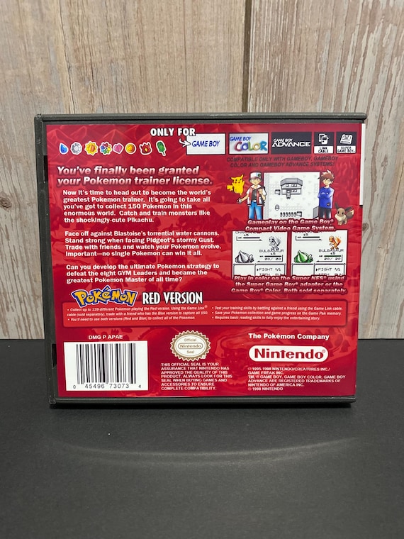 Pokémon Red Version for Nintendo Game Boy Replacement Case - GAME