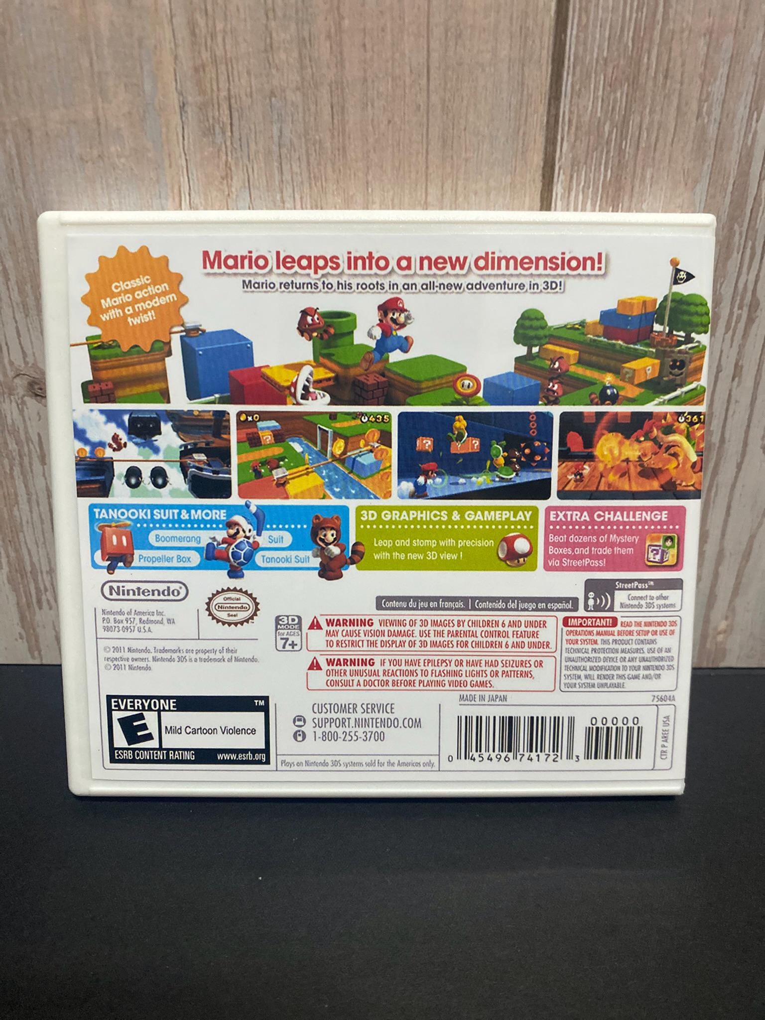Super Mario 3D Land for Nintendo 3DS Replacement Case - NO GAME
