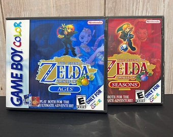 The Legend of Zelda: Oracle of Ages and Seasons for Nintendo Game Boy Color Replacement Cases - GAME NOT INCLUDED