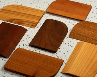 Personalized wooden dough scraper, handmade dough card for bread baking