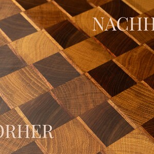 Vorher Nachher Vergleich eines Holz Schneidebretts nach der Pflege mit Pflegewachs