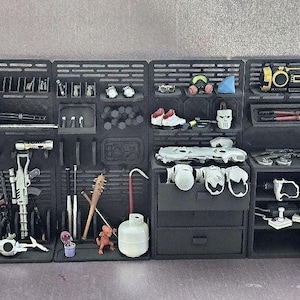 1:12 Scale Modular Armory Racks –action Figure Weapons Storage (set of ...