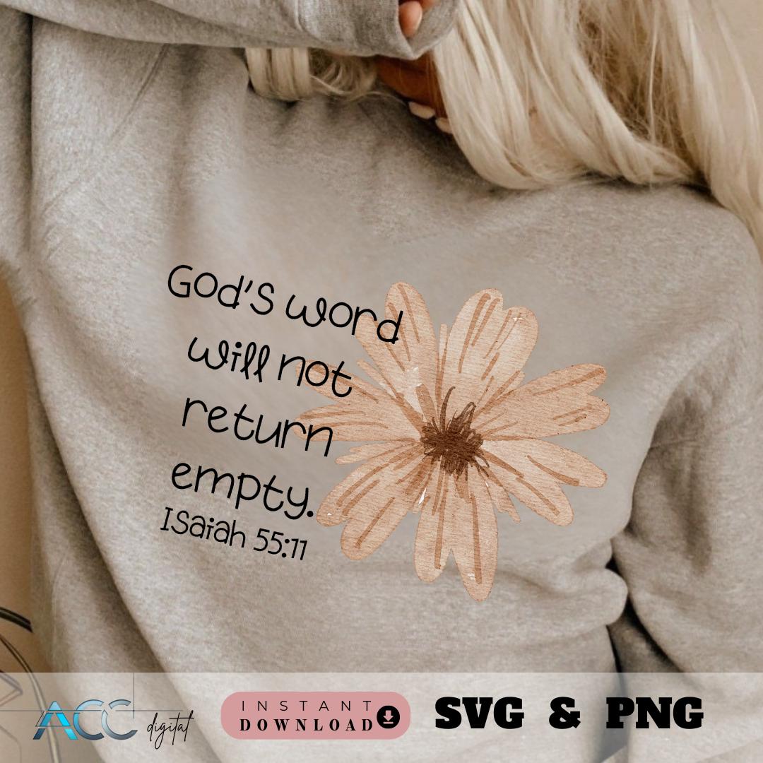 Floral Bible Verse Sticker SVG PNG Bundle, Faith Quotes, Christian ...