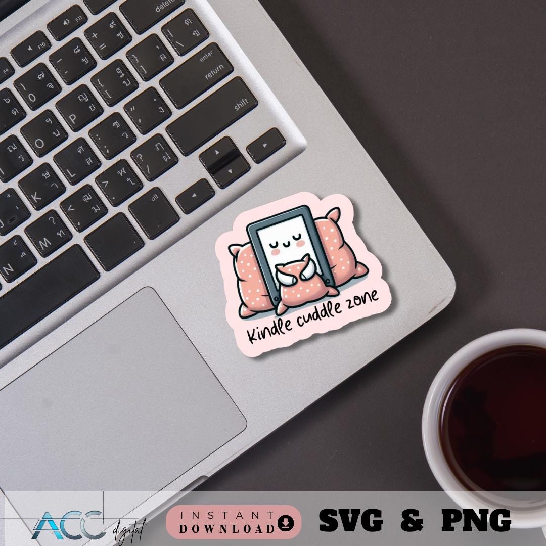 Book Lover Sticker Pack PNG SVG Bundle, Printable and Digital Kindle ...