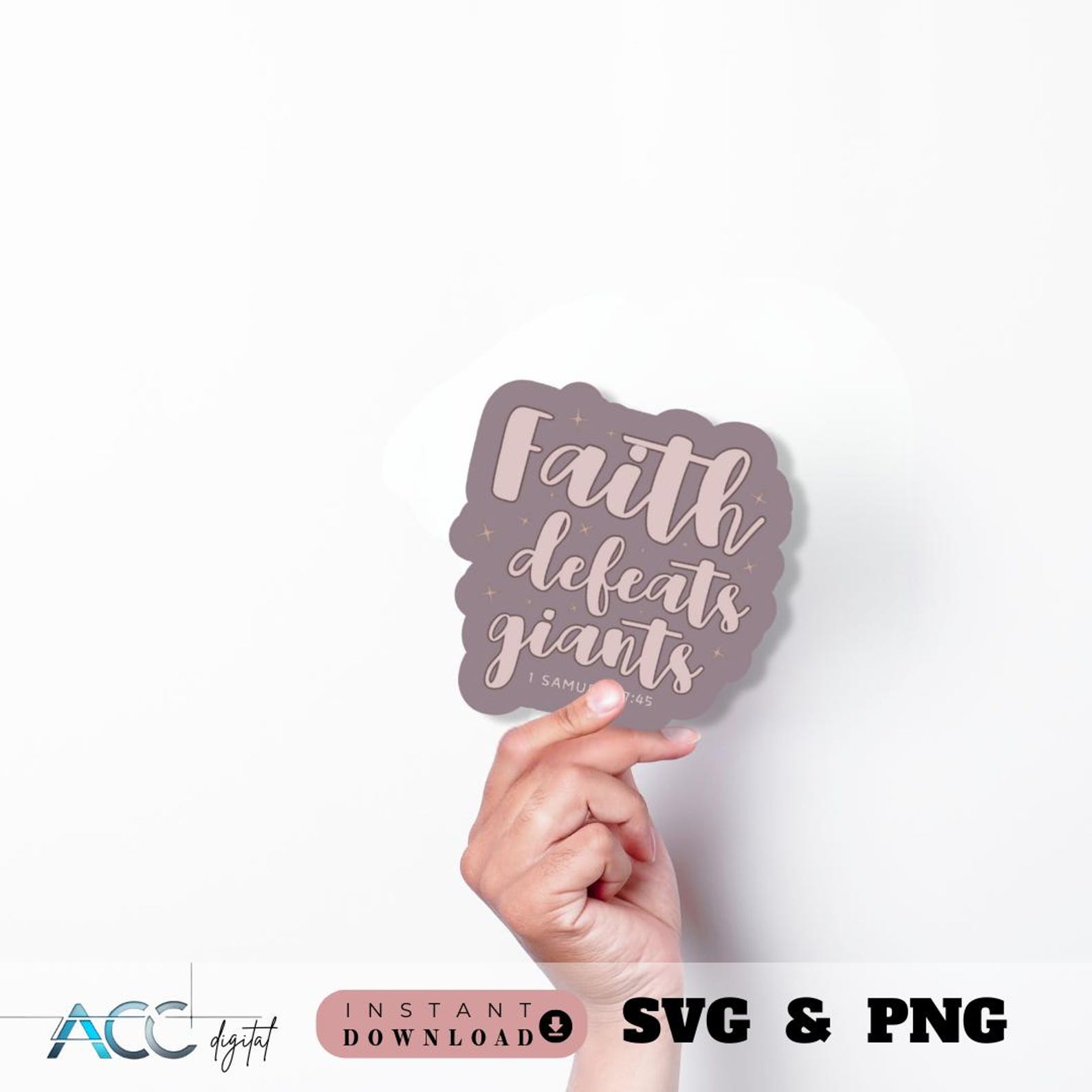 Christian Sticker SVG PNG Bundle, Christian Quotes, Affirmation Sticker ...