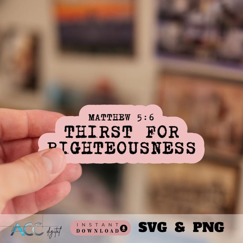 Bible Verse Sticker Pack SVG PNG Bundle, Fire, Hunger & Pursuit ...