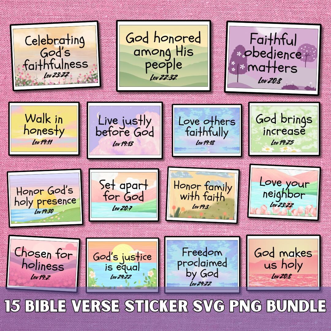 Christian Printable Stickers Pack SVG PNG Bundle, Bible Journaling ...