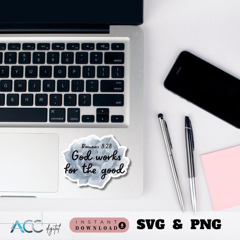 Flower Bible Verse Stickers SVG PNG Bundle, Scripture Quotes, Printable ...