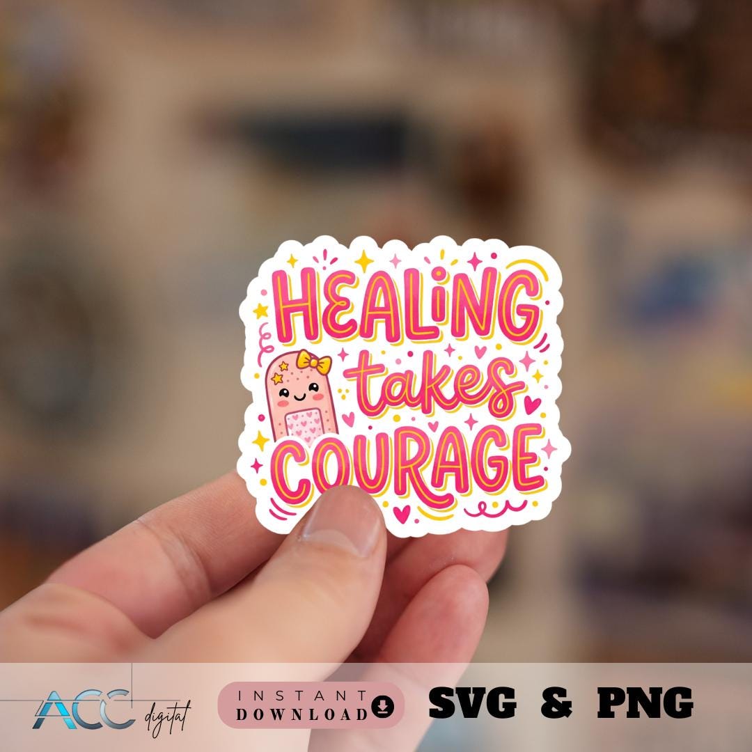 Mental Health Sticker Pack SVG PNG Bundle, Printable Anxiety Quotes for ...