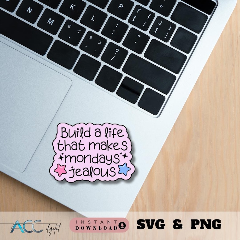 Inspirational Sticker SVG PNG Bundle, Motivational Sticker, Printable ...